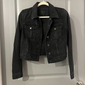 Black denim jacket